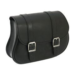 Ledrie Ledrie, leather swing arm bag, 5 liter. Black