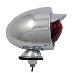 MCS Bullet marker light. Chrome. Red lens. SF. stud mount. visor
