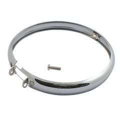 MCS Replacement springer headlamp trim ring. Chrome