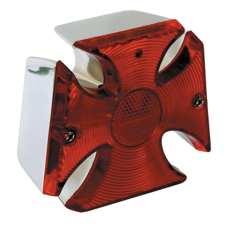 MCS Maltese cross taillight. Chrome