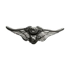 MCS Biker pins V-Twin engine wings pin