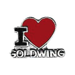 MCS Biker pins I love goldwing pin