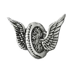 MCS Large wing wheel motorcycle pin