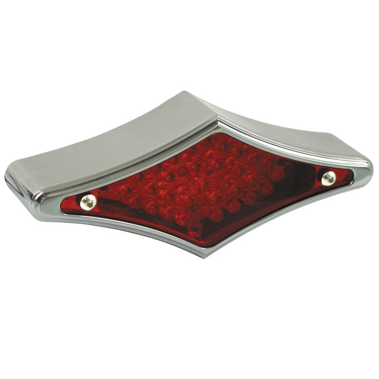 MCS Flat-lens diamond LED taillight. Chrome