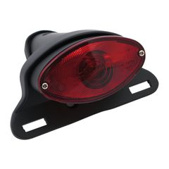 MCS Cateye taillight. Die-cast housing w/bracket. Black