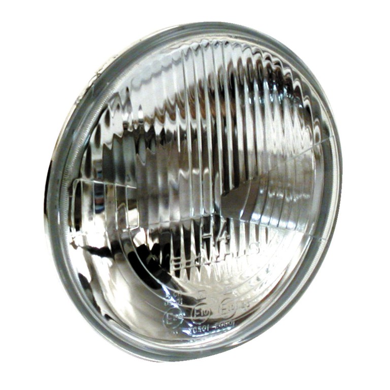 MCS Headlamp unit H4. Ribbed lens. 7″