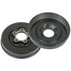 Samwel Brake drum WLC/B.T., front. Black painted