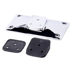 MCS License plate bracket, pyramid. Chrome