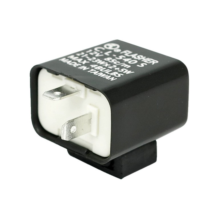 MCS 2 pin turn signal flasher rectangular, 12v