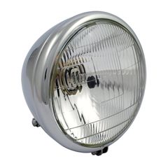 MCS 6-1/2″ bullet style headlamp. Chrome. 12v H4