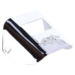 MCS 73-up taillight visor. embossed eagle. Chrome