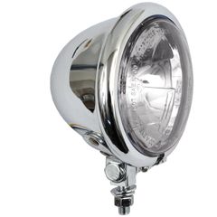 MCS 4-1/2″ H3 Bates style spotlamp. Chrome. Clear lens