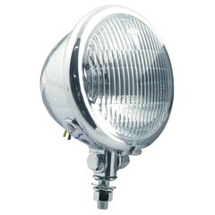 MCS 4-1/2″ H3 Bates style fog lamp. Chrome. Ribbed lens