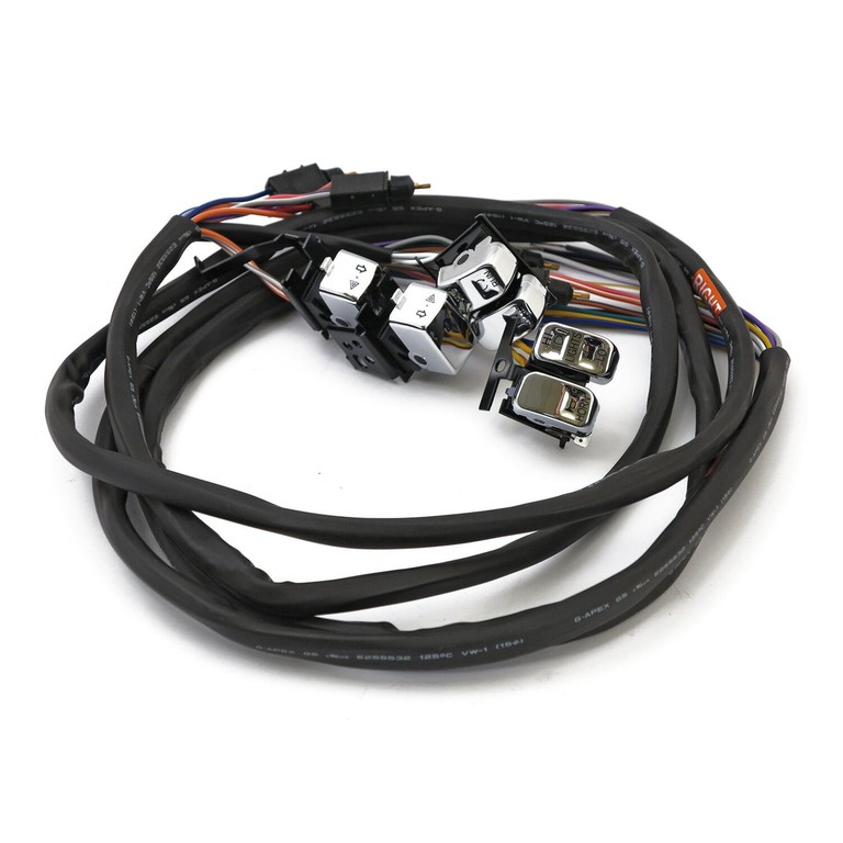 MCS Handlebar switch & wiring kit. Radio/Cruise. Chrome