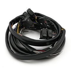 MCS Handlebar switch & wiring kit. Standard. Black
