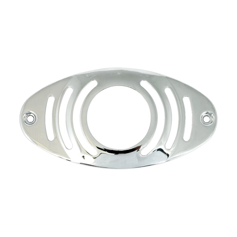 MCS Cateye taillight grill. Circle, chrome