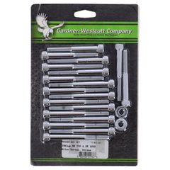 Gardner-Westcott GW, XR Sportster rocker box bolt kit. Allenhead, chrome
