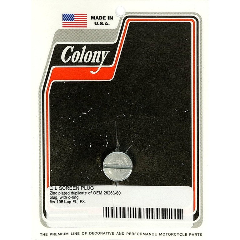 Colony Colony plug, oil pump & crankcase
