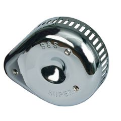 S S, Super E/G air cleaner cover, Slasher. Chrome