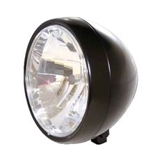MCS Randall, 6-1/2″ H4 headlamp. bottom mount. Satin black