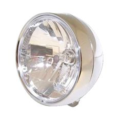 MCS Randall, 6-1/2″ H4 headlamp. bottom mount. Chrome