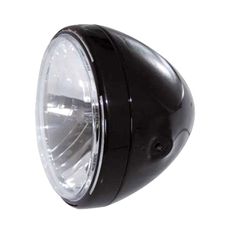 MCS Reno II 7″ H4 headlamp. with halo ring. Black