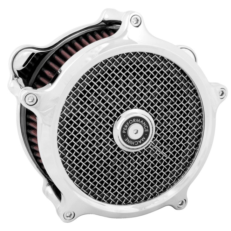Performance Machine PM, ‘Super gas interchange’ air cleaner kit. Chrome