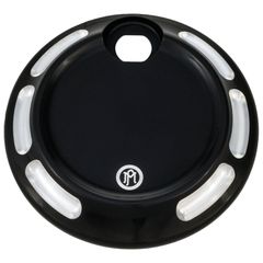 Performance Machine PM, Apex Touring fuel tank door cover. Contrast Cut