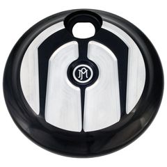 Performance Machine PM, ‘Scallop’ Touring fuel tank door cover. Contrast Cut