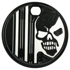Covingtons Covingtons, aluminum fuel tank door. Black. Skull