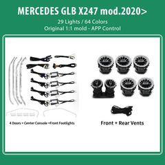 DIQ AMBIENT 8176 GLB C - ΒΕΝΖ GLB (X247) (Digital iQ Ambient Light for Mercedes GLB (X247) mod. 2020> with 29 Lights)