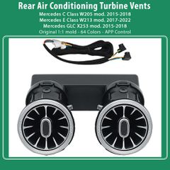 DIQ AMBIENT 8176 I - REAR AIRVENTS for BENZ C-GLC-E (Digital iQ Rear Turbine Air Vent Ambient Light Kit for MERCEDES C - GLC mod. 2015-2018 - E mod. 2017-2020)