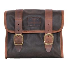 Longride Longride, ‘Mini’ waxed cotton saddlebag. Khaki