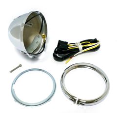 MCS 4-1/2″ mini headlamp, shell only. Chrome