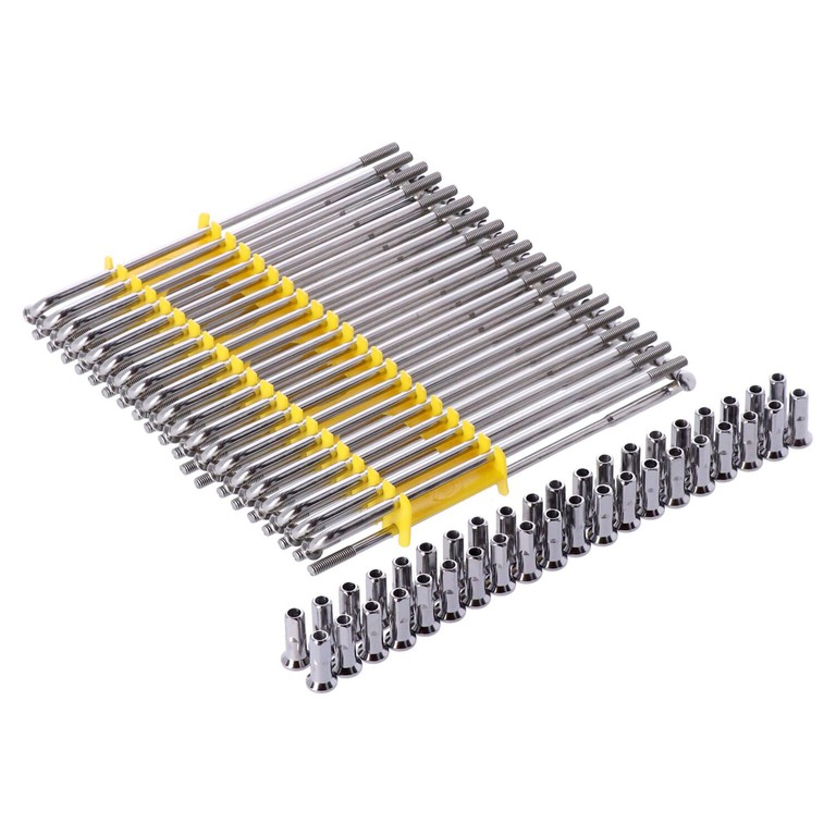 MCS Spoke set 15″, 160mm. Stainless