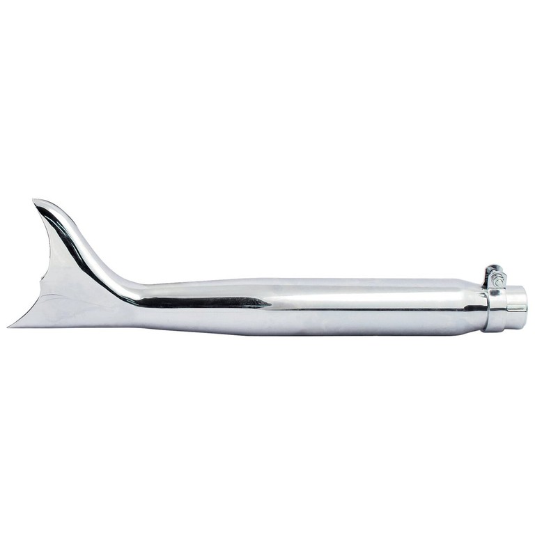 MCS Batwing Fishtail universal muffler 22″ long chrome