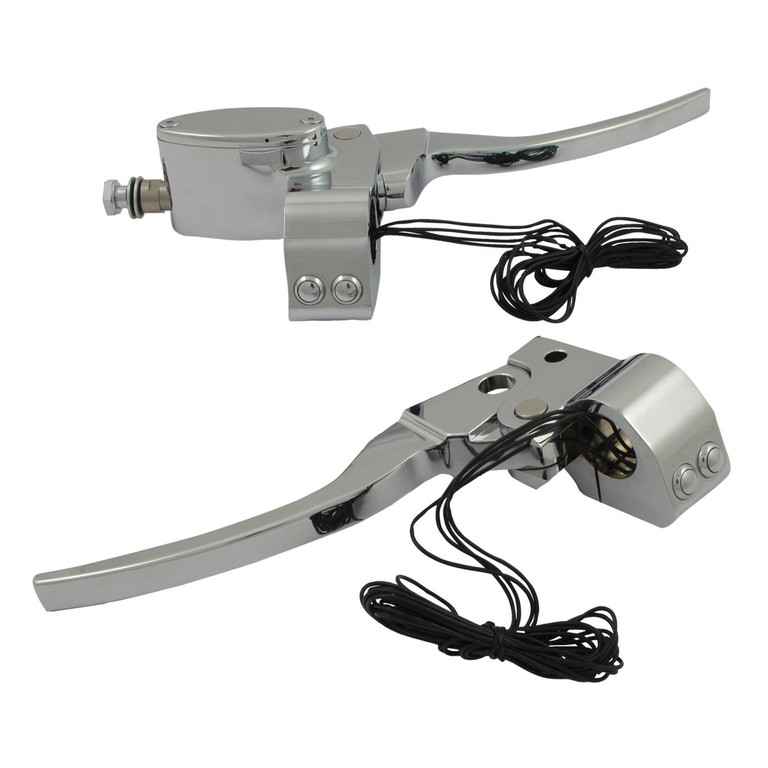 MCS Custom handlebar control kit mech. Clutch. Chrome