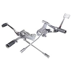 MCS Evo XL forward control kit. O-ring pegs. Chrome