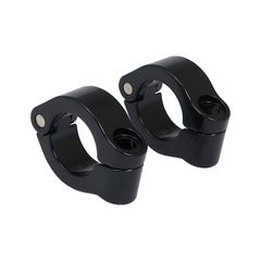 MCS Engine guard clamp set, for spotlamps. short. Black