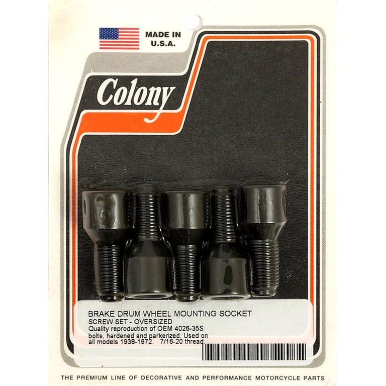 Colony Colony, mount bolt set for brake drum. Oversized threads