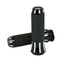 MCS Cobra, billet aluminum grips. CC Black