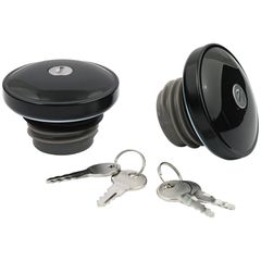 MCS Gas cap set with lock, black