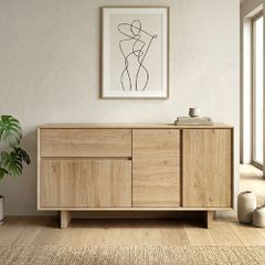 Μπουφές Capri Megapap χρώμα sapphire oak 146x45x76,5εκ.