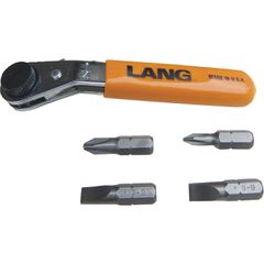 Lang Tools Lang Tools, mini ratcheting bit wrench. Reverse offset
