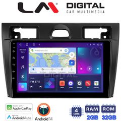 LM Digital - LM ZN4140B GPS Οθόνη OEM Multimedia Αυτοκινήτου για Ford Fiesta 2006 -> 2008 (CarPlay/AndroidAuto/BT/GPS/WIFI/GPRS)