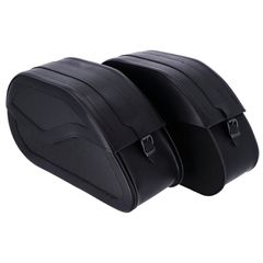 Ledrie Ledrie, reinforced rigid leather saddlebag set. 32 liter