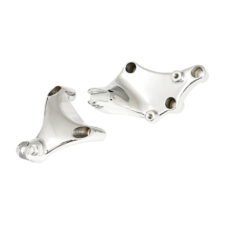 MCS Passenger footpeg mount bracket set. Chrome