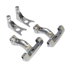 MCS Passenger floorboard mount bracket set. Chrome