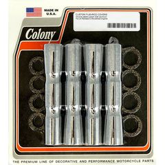 Colony Colony, B.T. ribbed lower pushrod cover set. Chrome