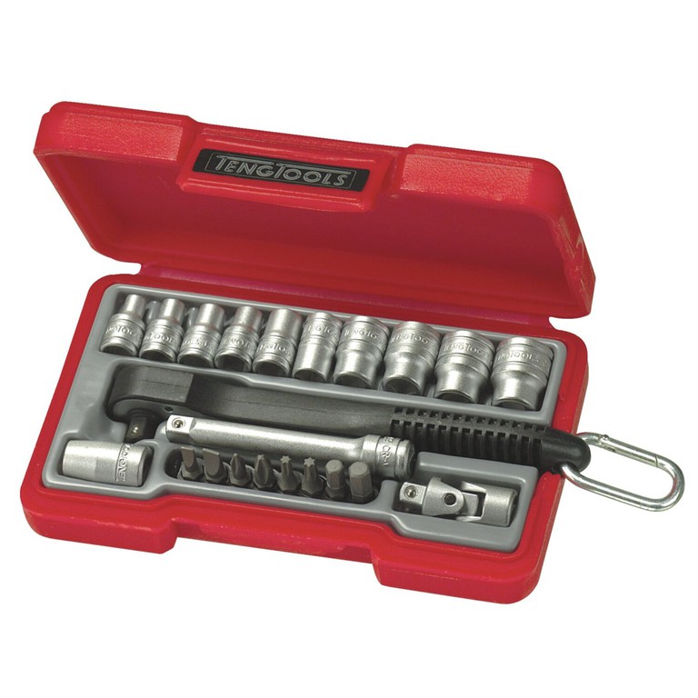 Tengtools Teng Tools, Mini Rosso 1/4″ socket wrench set